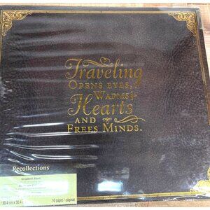 NIP Recollections 12 x 12 Scrapbook Brown Travel Theme